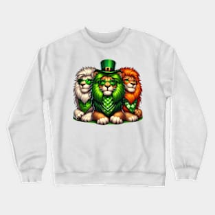 St Patricks Day Trio of Lions Crewneck Sweatshirt